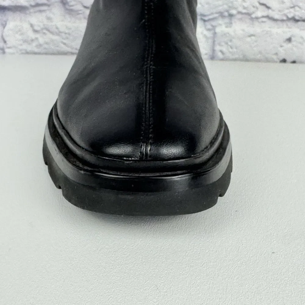 AMPUTEE ONE 1 SINGLE RIGHT Vince Rune Water Repellant Black Leather Knee Boot 9 - Picture 7 of 14